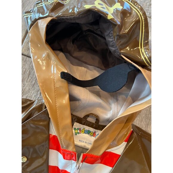 Kidorable Rain Jacket Pirate Halloween Costume size 4 5‎ Boys Girls Coat Hooded - Picture 3 of 12